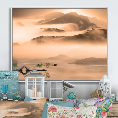 " Shades Of Beige Mountain " Painting Print