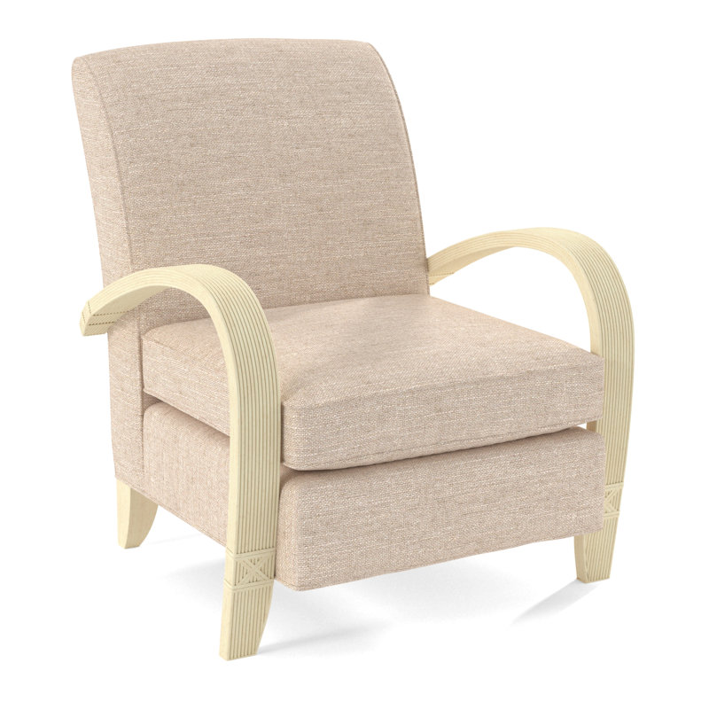 Vero Armchair, Bisque, White Performance Fabric; 0851-94