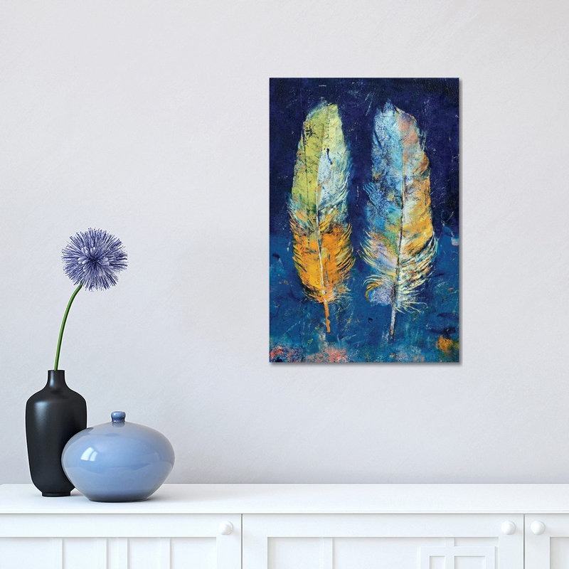 Feathers by Michael Creese - Wrapped Canvas Painting, 30.48 cm H x 45.72 cm W