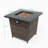 Wicker Square Fire Pit Table