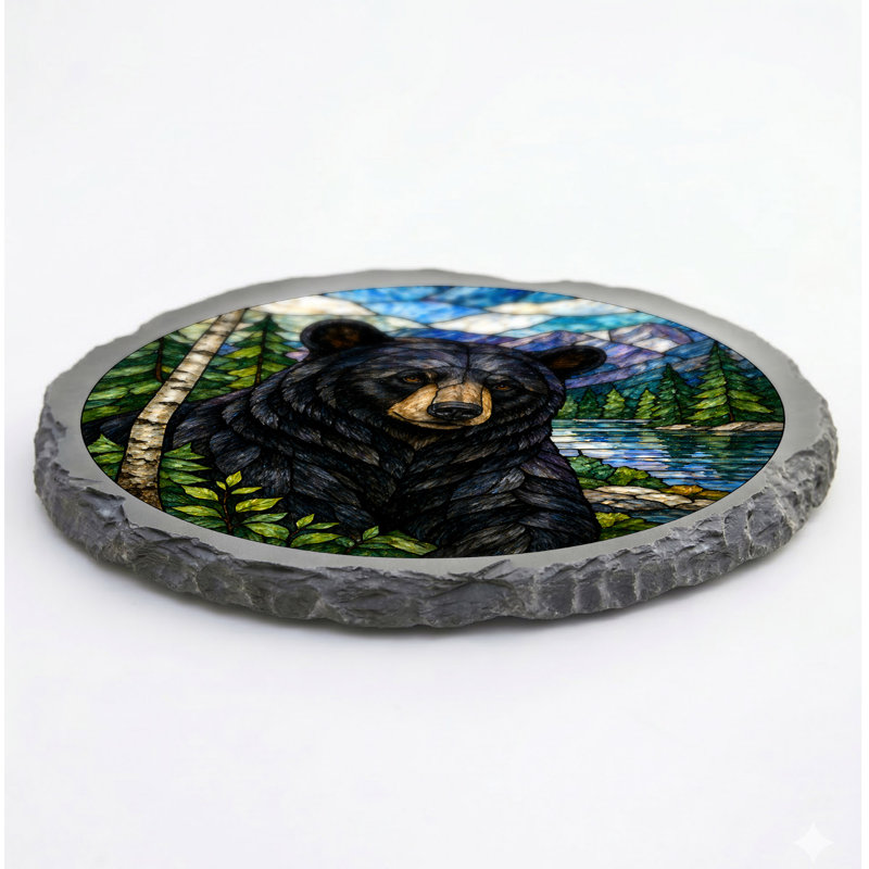 PAS TOTAL - Vitrail LOOK BLACK BEAR PIERRE GRIS