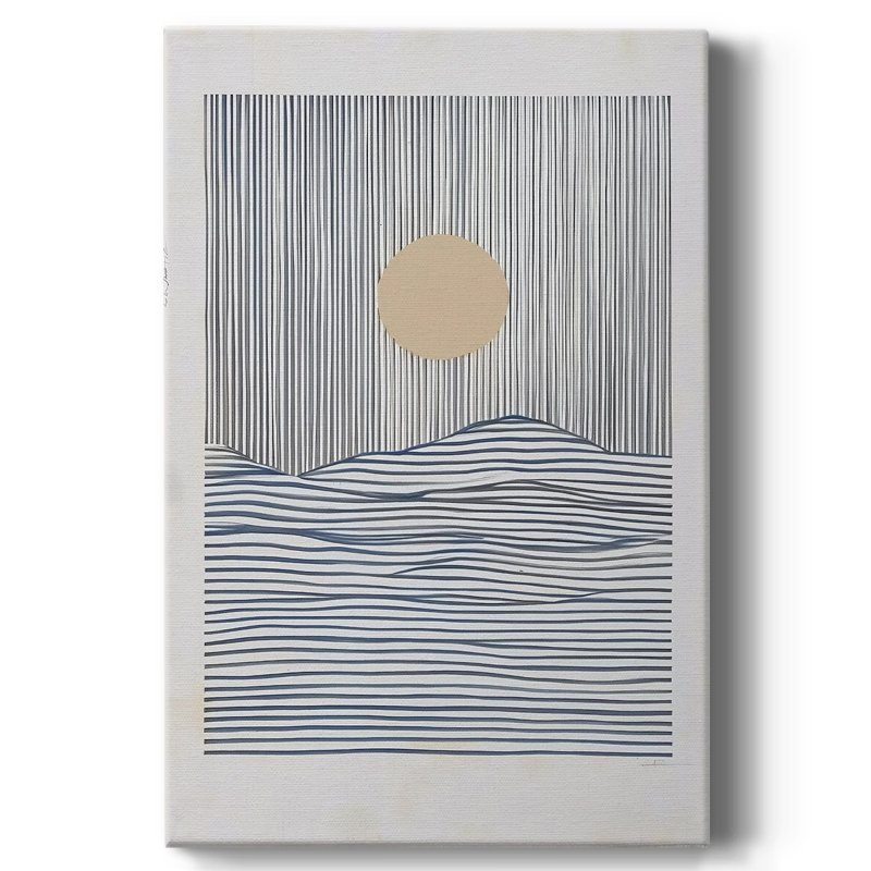 Toile tendue abstraite avec châssis divisé, H 18 po x l 12 po