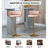 Ginko Modern Swivel Bar Stool with Backrest, Adjustable Height Kitchen Island Stool with Upholstered Seat and Footrest,-93498215-90489193