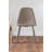 Tierra Sleek Metal and Glass Round Dining Table Set with 4 Faux Leather Upholstered Dining Chairs-1618636931