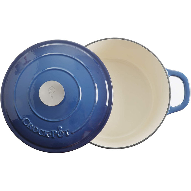 Gibson Non-Stick Cast Iron Round Dutch Oven with Lid, 5 qt