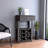 Bar Cart, Twelve Built-in Wine Rack, Four Legs, One Open Shelf-128970381