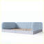 Lit double rembourré en molleton pour lit double, cadre de lit semi-fermé avec garde-corps latéraux, bleu-133491355-133491351