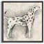 Dalmatien croquis de chien abstrait, illustrations d'animaux réalistes, décor panoramique, terre encadrée-1934599002-1934599001