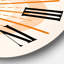 Minimal Orange Radiant Sun II - horloge murale moderne-60329097