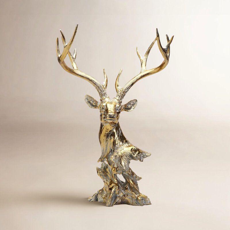 Gold Leaf Deer Décor