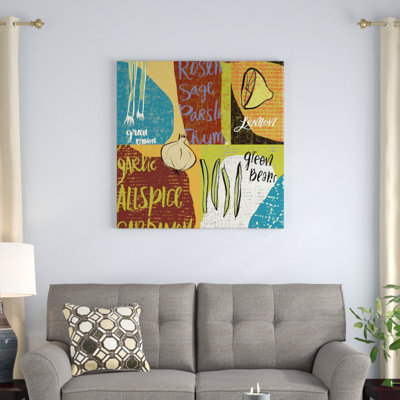 Reproduction d’art graphique sur toile, "garde-manger sampler II" par Cheryl Guerrick