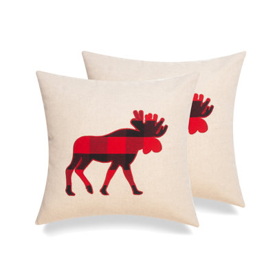 Patchwork Feather Linen Throw Pillow