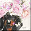 Flower Daschund (Square) par By Jodi - impression-811906837-811906839