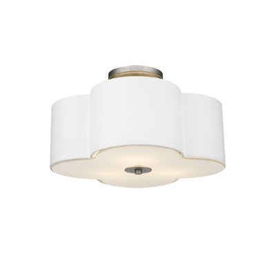 Paze Fabric Semi Flush Mount
