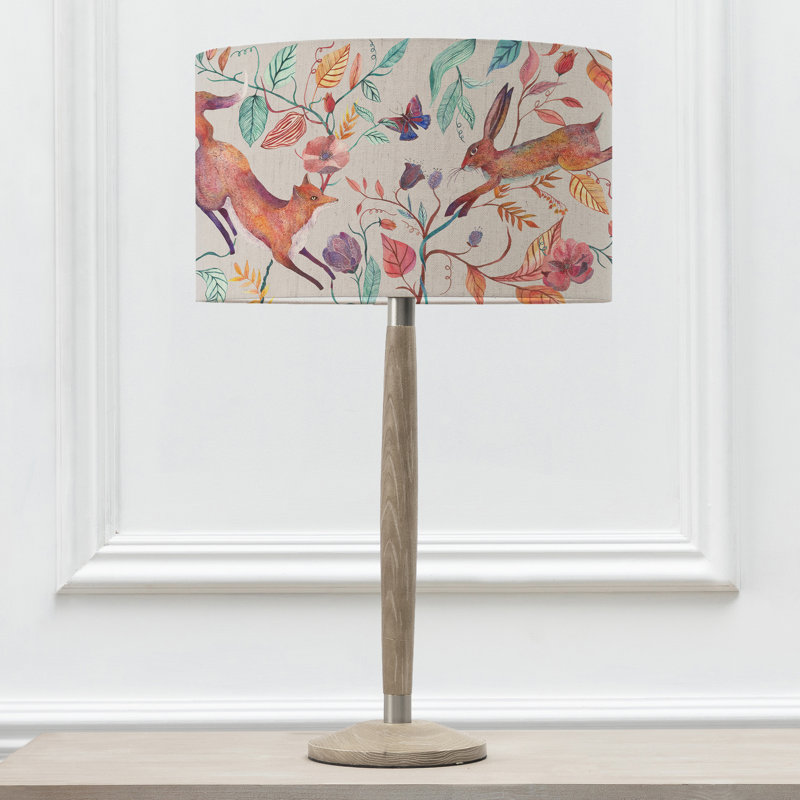 Leaping Into The Fauna Solid Wood Table Lamp