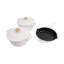 Zline 5-piece Enameled Cast Iron Cookware Set In White Matte