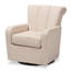 Fauteuil pivotant en polyester de 29,13 po de large Kaizlee-1412719953
