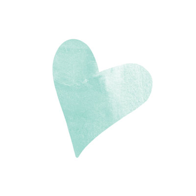 Love You Forever Blue Watercolor Heart - Wrapped Canvas Print