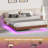 King Size Floating Bed Frame With Walnut Color Scheme And Led Lighting For Effect, Wave Curve Wood Surface, Heavy Duty Metal Support System, No Box Spring Requirement, Invisible Suspension Visual-646994511-646994505