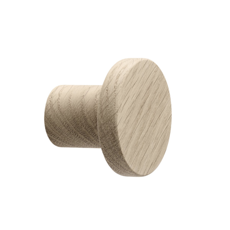 Untreated Oak Wood "Pinta" Cabinet Knob