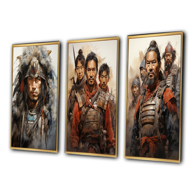 «China Art Warriors Spirit», 3 pièces sur toile