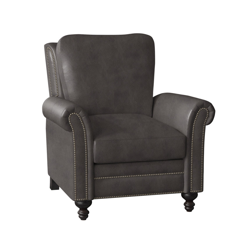 Richardson Recliner, Rio Mineral Genuine Leather, Plantation, Nickel