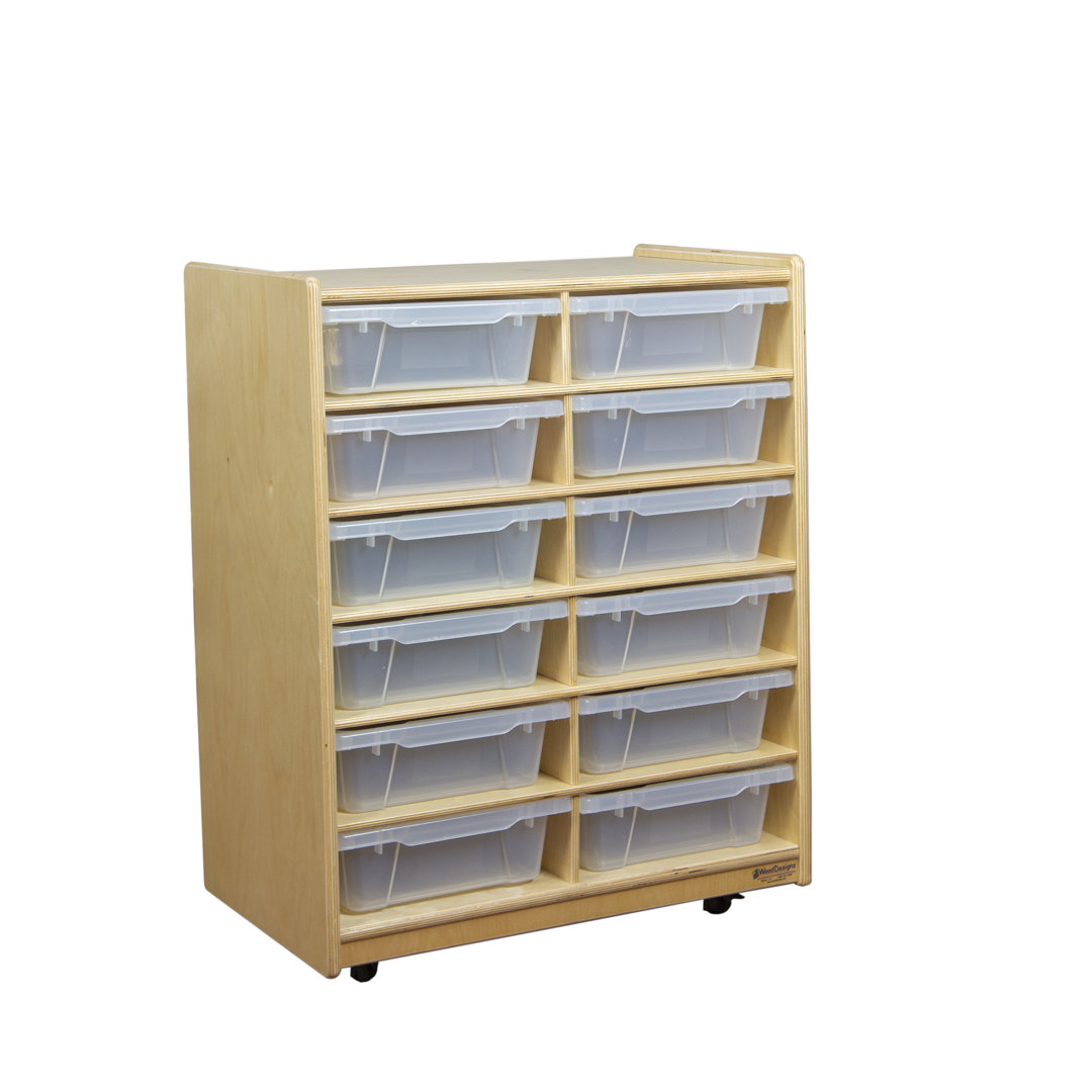 (12) Letter Tray Storage Unit Wood Designs Bin 