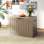 Boîte de rangement verrouillable en résine résistante à l'eau 30,77 "l 45 gallons (brun clair/Gris)