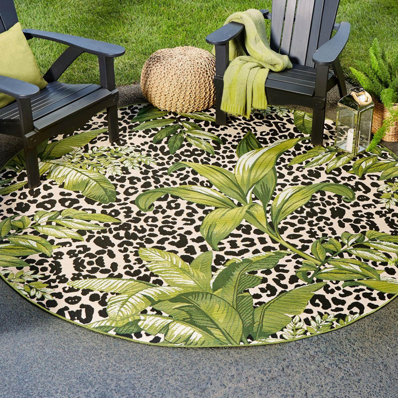 Tapis d'extérieur moderne Asuna, Rond 12 pi