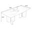 White Rectangular Colored crystal stone with Aluminium alloy&Carbon steel Dining Table For Dining Room/Kitchen-324828019