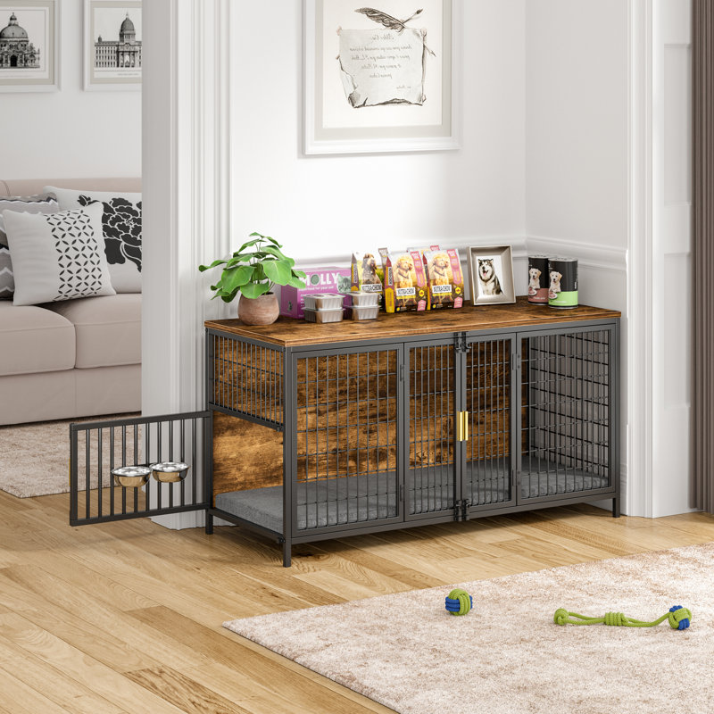Meuble de rangement pour chien avec coussin 53 po Iliu