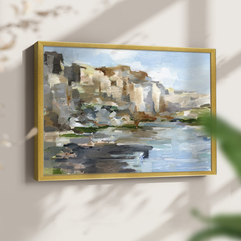 Western Cliffs I -Framed Print - Restickable, 16" H x 20" W