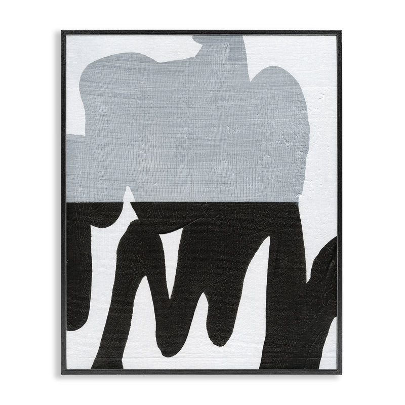 Estampe numérique opaque noire et grise encadrée par Jodi Fuchs, Giclée encadrée noir minuit, H 14 po x l 11 po
