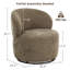 Fauteuil pivotant d'appoint en forme de tonneau, recouvert de chenille, 72 cm de large-1276667130
