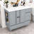 Bathroom Vanity with Sink 4 Drawers and Side Storage Rack-576828887