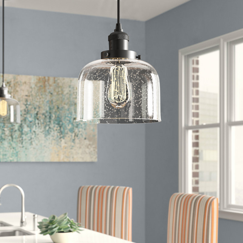 Metropole 1 - Light Single Pendant, Seedy, Matte Black, No Bulb Included
