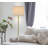 100 Watt Hailey Metal Floor Lamp With Hardback Linen Shade