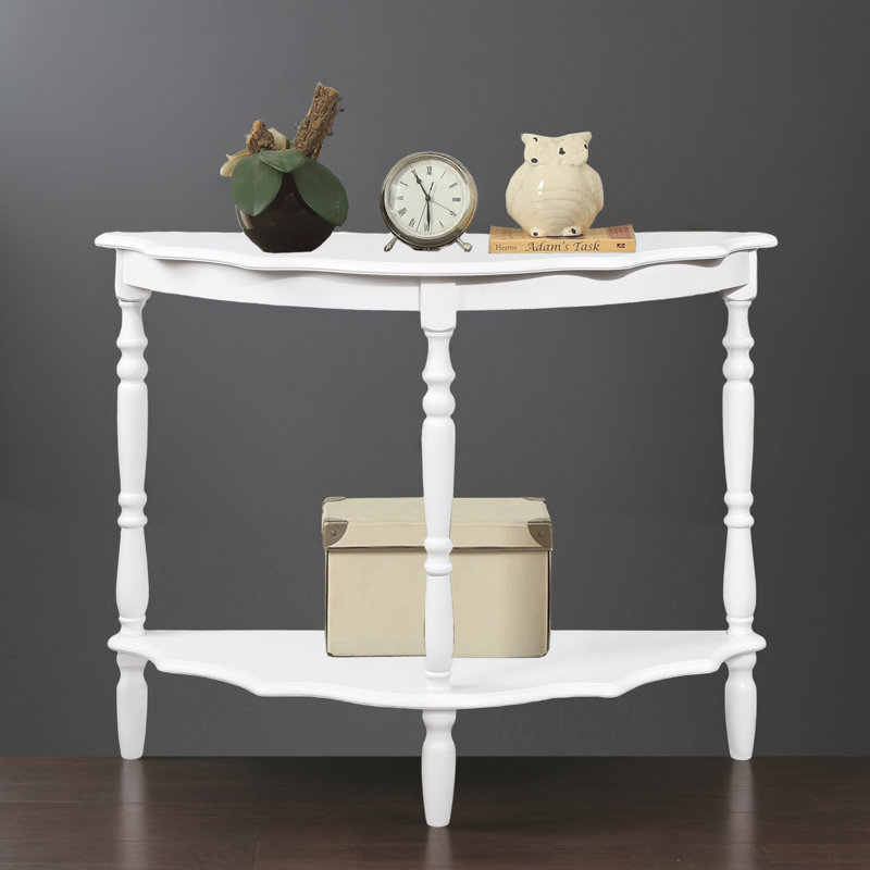 Table d'appoint de 42 po pour le couloir, Blanc laiteux