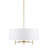 5-Light White Drum Shade Chandelier