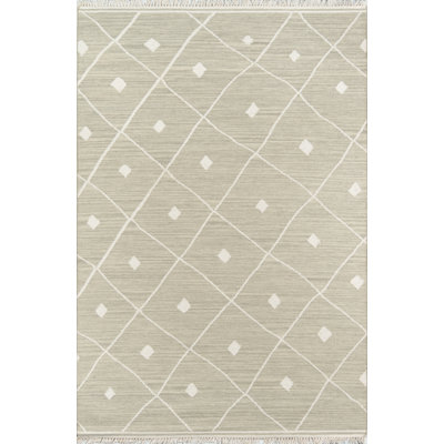 Tapis sauge en laine tissé à plat à la main Mattawa