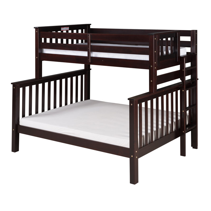 Abdullah Kids Bunk Bed, Twin Over Full, Cappuccino