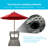 Outdoor Side Table With Umbrella Hole - 2 Tier Shelf For Patio, Garden, Backyard Rust- Metal Frame, , Grey From Storage Gardens, Patios, Backyards Metal, ,