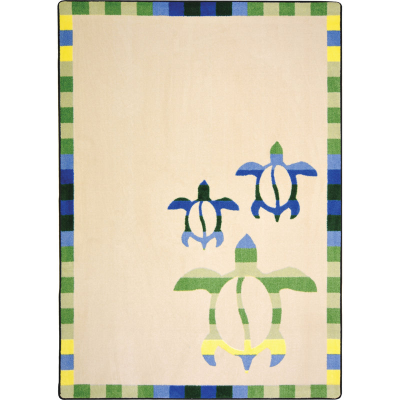 Tapis Summer Solstice Sea Turtle Cove, Rectangle 7 pi 8 po x 10 pi 9 po