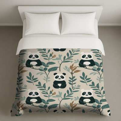 Panda Leaf Pattern Duvet Covers