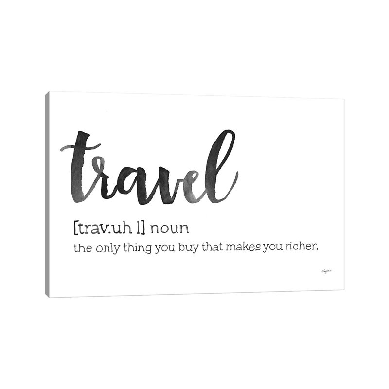 Travel Definition by Kelsey McNatt - Wrapped Canvas Painting, 20.32cm H x 30.48cm W