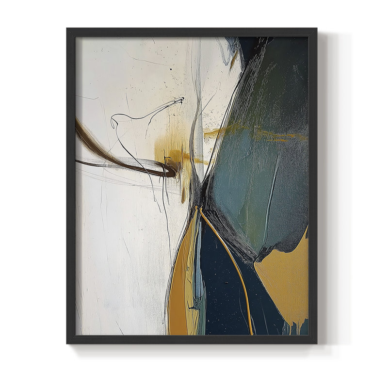"ABSTRACT Series DCxxiv" par J Paul, Noir, noir, noir, noir, H 21 po x l 17 po