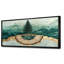 «Emerald Pine Tree On Wooden Tree Slide II», reproduction sur toile-591346226-764866043
