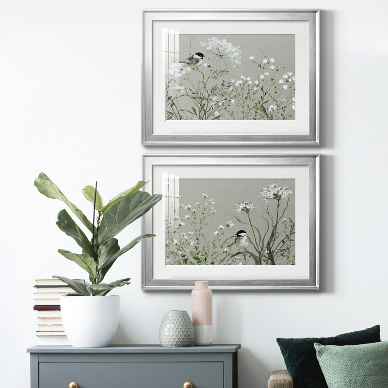 Bouquet de Grace Meadow I, toile encadrée de qualité supérieure - prête à être accrochée, H 22,5 po x l 61 po x P 1,5 po