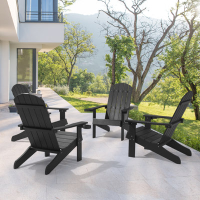Kona Plastic Folding Adirondack Chair by Rosecliff Heights