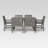 Alfonsi 6 - Person Acacia Wood Patio Dining Set with Rectangular Table-333846975